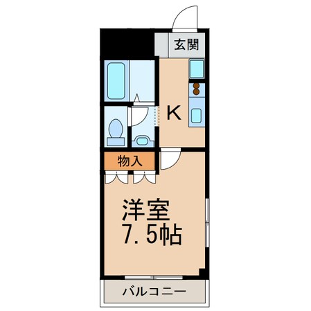 グランドコート弥生の物件間取画像